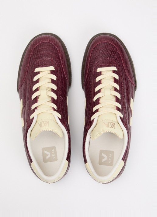 Veja Panenka sneaker van leer - detail 3 aubergine