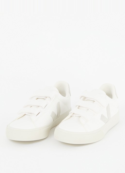 Veja Recife sneaker van leer met suède details  - detail 3 wit