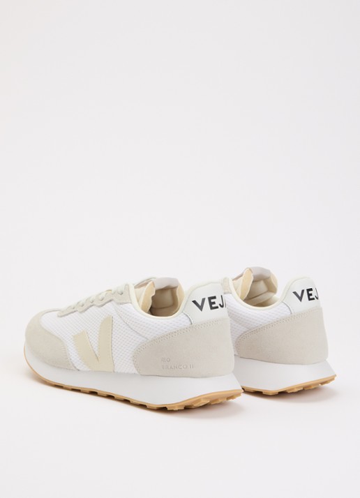 Veja Rio Branco II sneaker met suède details - achterkant wit