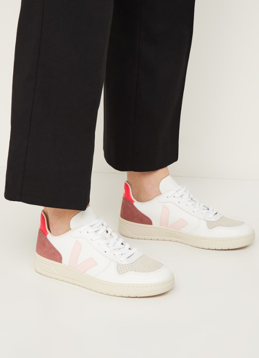 Veja V-10 sneaker van leer - voorkant 2 koper