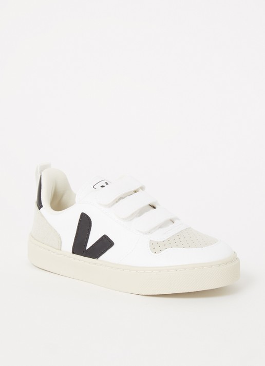 Veja V-10 sneaker van leer - voorkant 3 wit