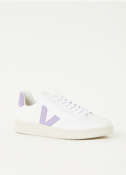 Veja V-12 sneaker van leer  - voorkant wit