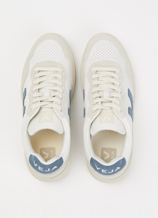 Veja V-90 sneaker van leer met logo - detail 7 indigo