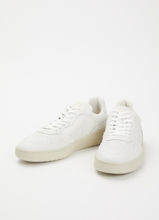Veja V-90 sneaker van leer - detail 4 wit