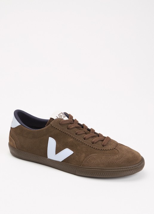 Veja Volley Eagle Swan sneaker van suède met details van leer