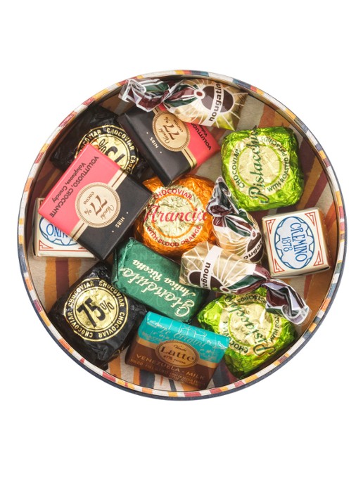 Venchi Murrine Small Hamper chocolade bonbons in geschenkverpakking - voorkant 2 multicolor