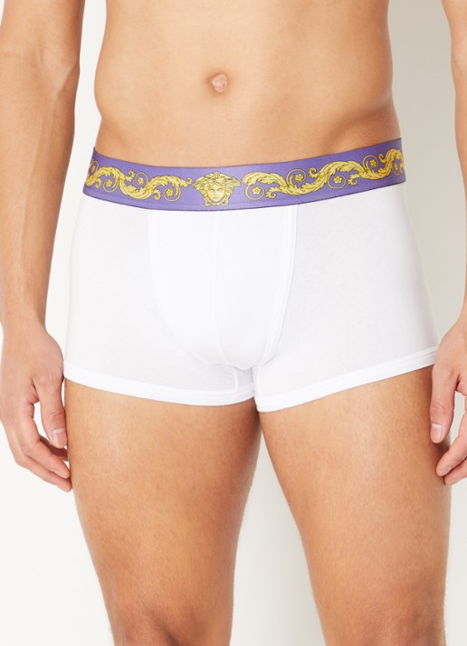Versace Boxershort met logoband - detail 4 wit