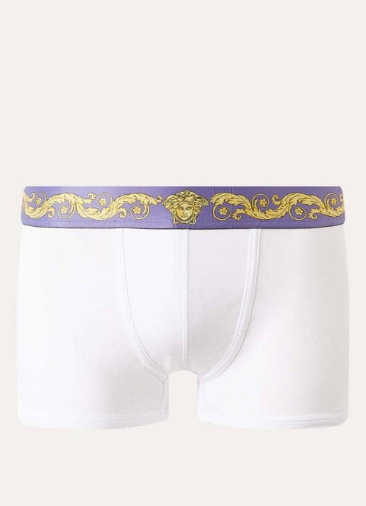 Versace Boxershort met logoband - voorkant 2 wit