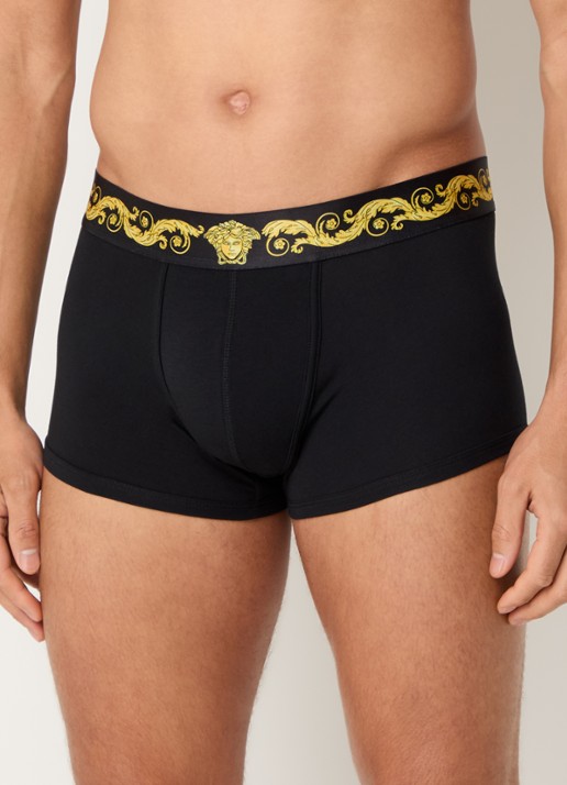 Versace Boxershort met logoband - voorkant 2 zwart