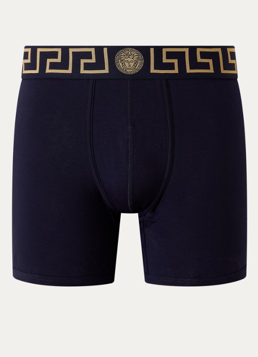 Versace Boxershort met logoband - voorkant donkerblauw