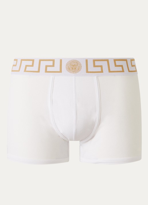 Versace Boxershorts met logoband in 2-pack - voorkant wit