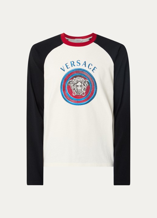 Versace Medusa Moneta longsleeve met logoprint