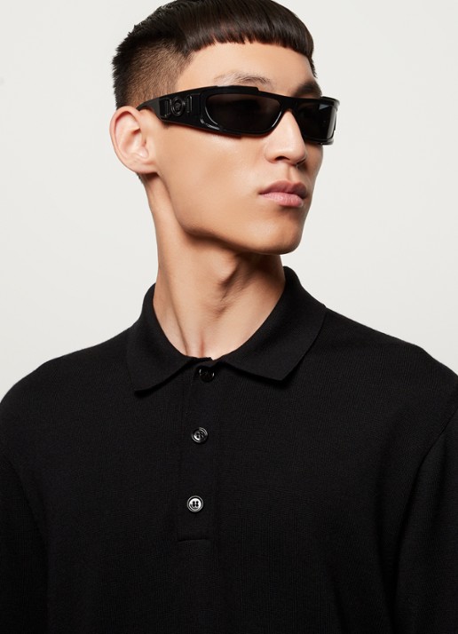 Versace Retro zonnebril VE4446 - voorkant 5 zwart