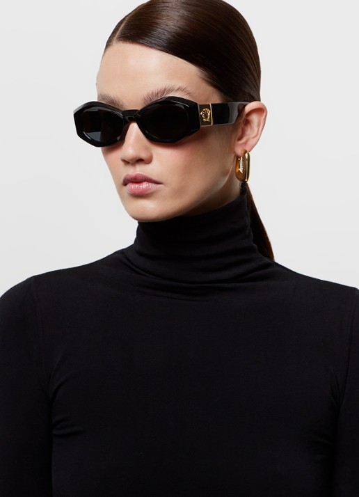 Versace Retro zonnebril VE4466U - voorkant 5 zwart