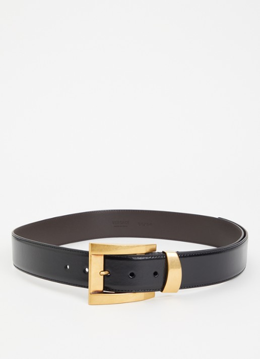 Versace Riem van kalfsleer met logo