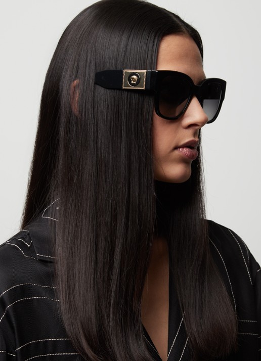 Versace Versace *VE4437U  BLK SHN GRY - voorkant 5 zwart