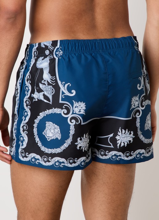 Versace Zwemshorts met print - achterkant 3 kobaltblauw