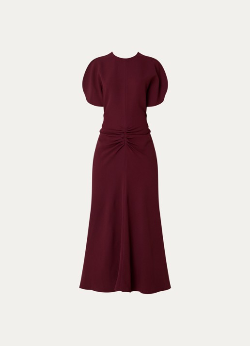 Victoria Beckham Bela midi jurk met gedrapeerd detail