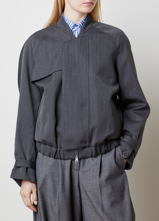 Victoria Beckham Bomberjack met sjaalkraag