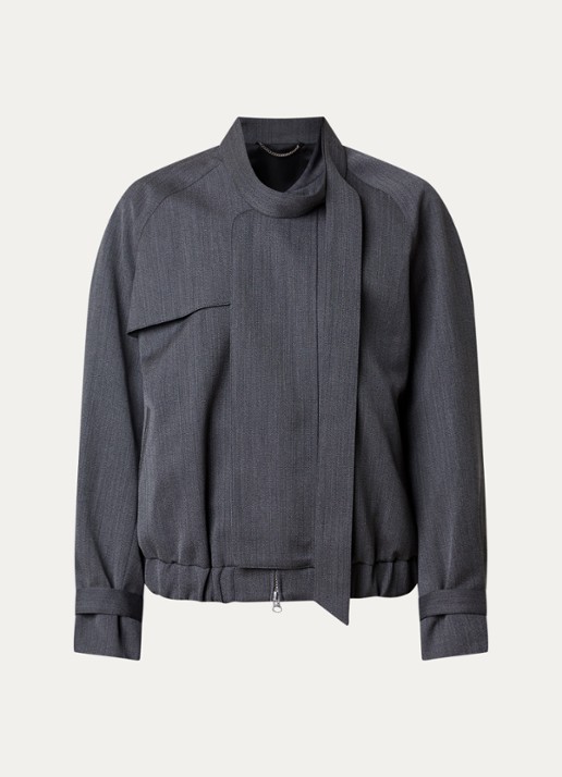 Victoria Beckham Bomberjack met sjaalkraag