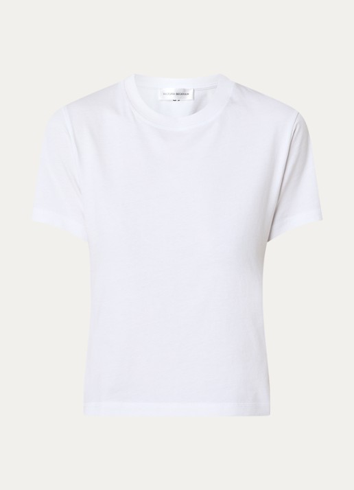 Victoria Beckham Jamie T-shirt met ronde hals - voorkant 4 wit
