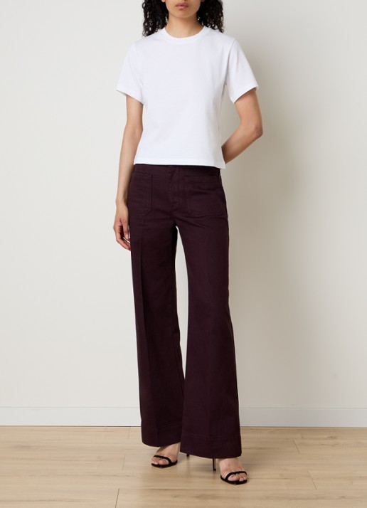 Victoria Beckham Jamie T-shirt met ronde hals - voorkant 5 wit