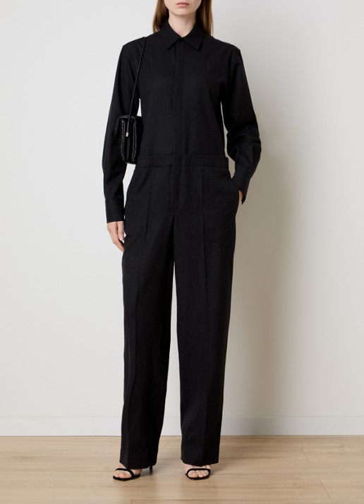 Victoria Beckham Loose fit jumpsuit van scheerwol