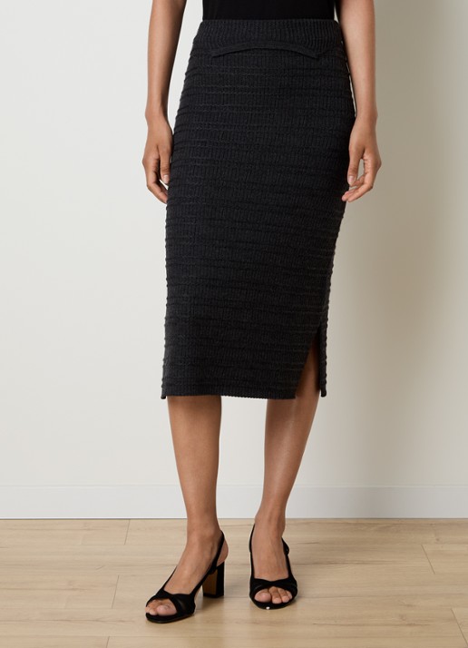 Victoria Beckham Midi rok van merino wol met structuur