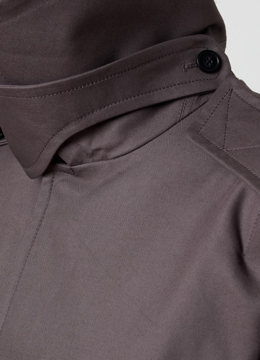 Victoria Beckham Philippa trenchcoat met strikceintuur - detail 5 antraciet