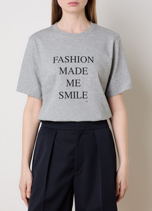 Victoria Beckham Slogan T-shirt met ronde hals