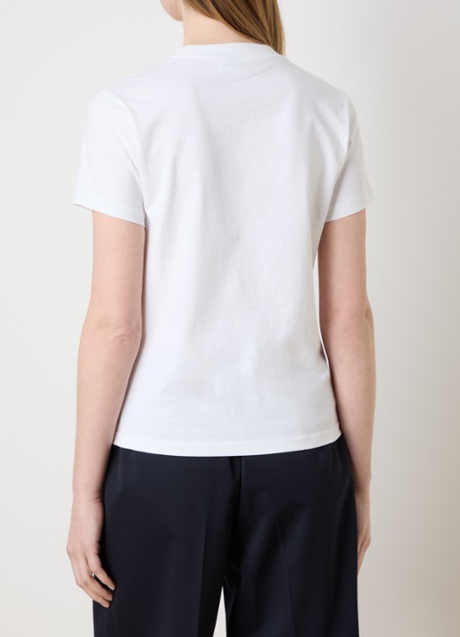 Victoria Beckham T-shirt met logo  - achterkant 5 wit