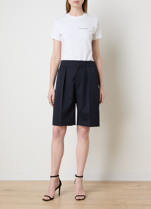 Victoria Beckham T-shirt met logo  - voorkant 4 wit