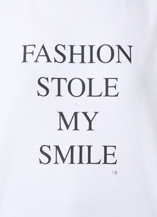 Victoria Beckham T-shirt met print  - detail 3 wit