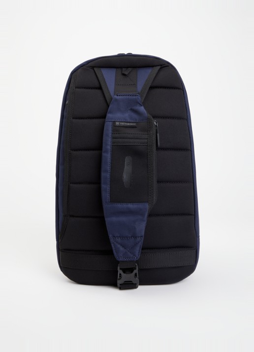 Victorinox Altmont Professional crossbodytas met leren details - achterkant donkerblauw