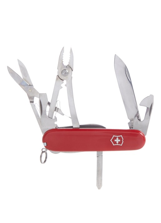 Victorinox Deluxe Tinker zakmes 17-delig - detail 2 steenrood