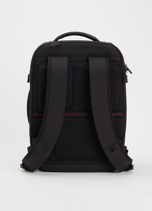 Victorinox Works Traveler 7.0 Boarding vergrootbare rugzak met 15.6 inch laptopvak - unisex - achterkant 2 zwart
