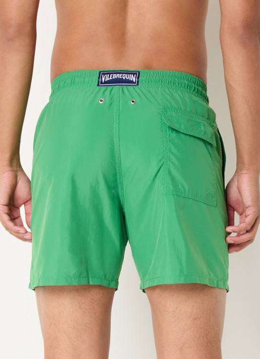 Vilebrequin Moorea zwemshorts met print en steekzakken - achterkant groen