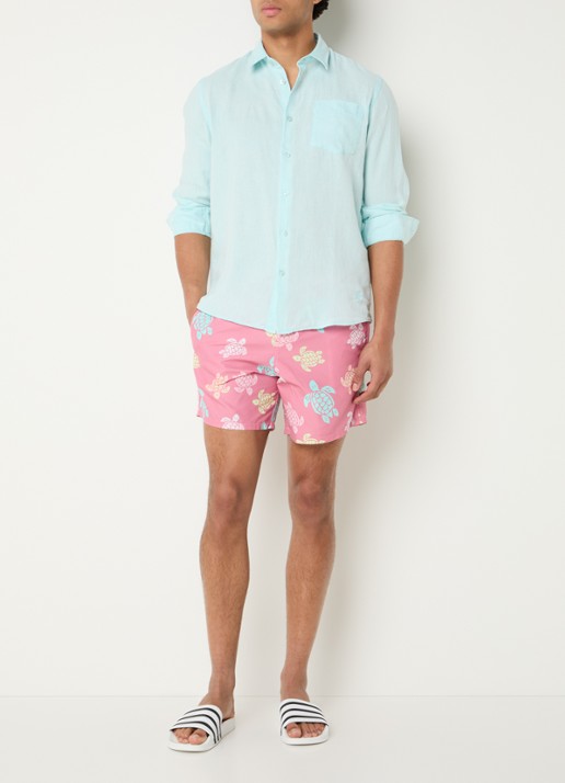 Vilebrequin Moorea zwemshorts met print - voorkant 2 roze