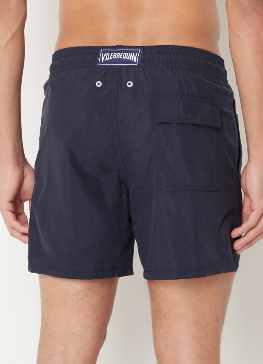 Vilebrequin Moorea zwemshorts met steekzakken - achterkant donkerblauw
