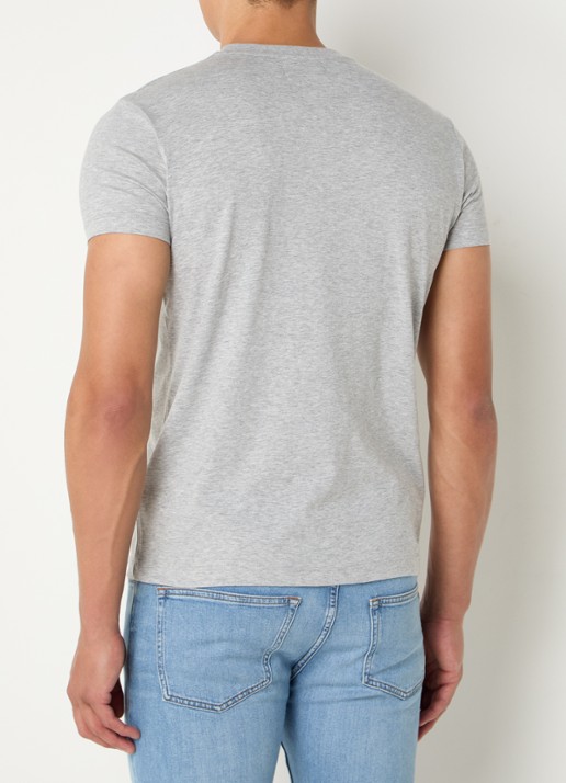 Vilebrequin Portisol T-shirt met gemêleerd dessin en logoprint - achterkant grijsmele