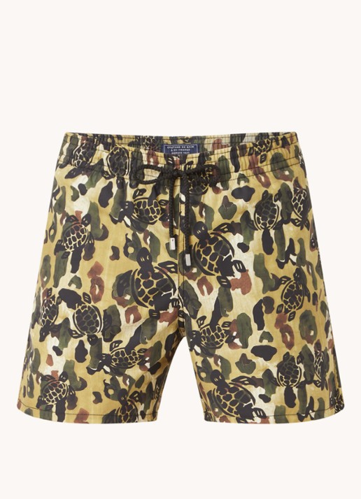 Vilebrequin Zwemshorts met camouflage print - voorkant 2 bronsgroen