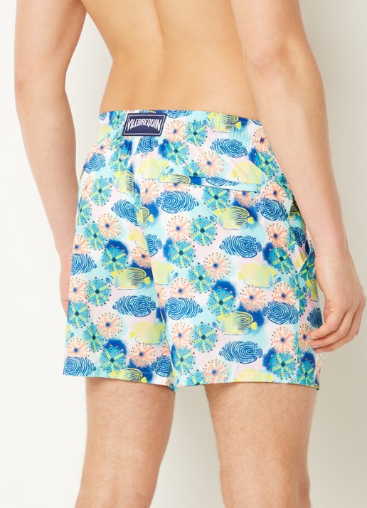 Vilebrequin Zwemshorts met steekzakken en print  - achterkant 2 blauw