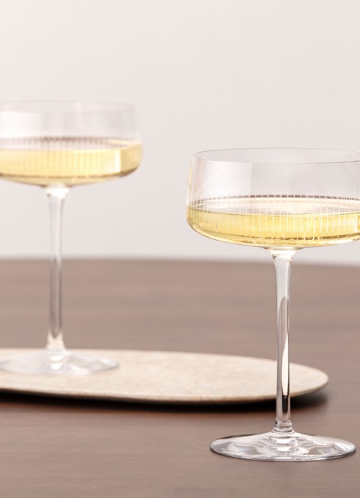 Villeroy & Boch Afina champagneglas set van 4 - voorkant 2 transparant