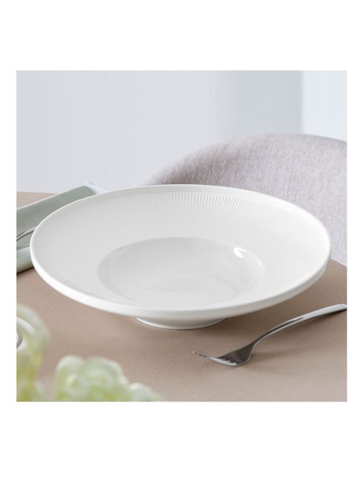 Villeroy & Boch Afina diep bord 29 cm - detail gebroken wit