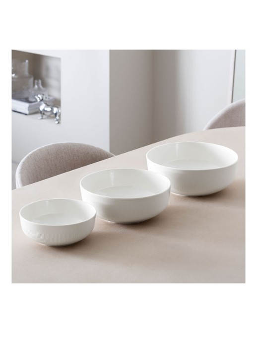 Villeroy & Boch Afina saladeschaal 24 cm - voorkant 3 gebroken wit