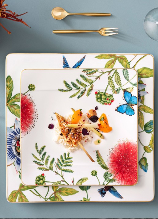 Villeroy & Boch Amazonia dinerbord 27 cm - achterkant groen