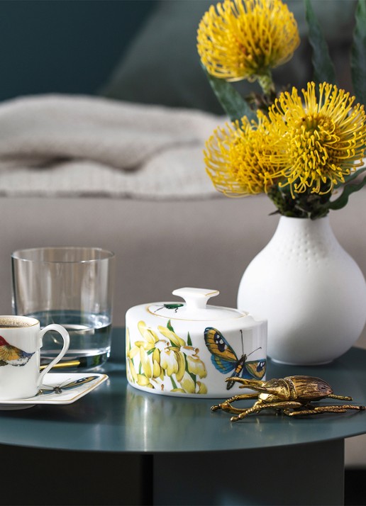 Villeroy & Boch Amazonia suikerpot 0,33 liter - achterkant geel