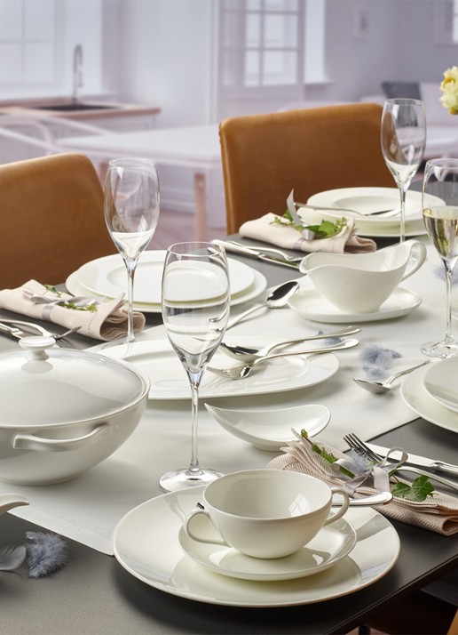 Villeroy & Boch Anmut diep bord 24 cm - detail 4 gebroken wit