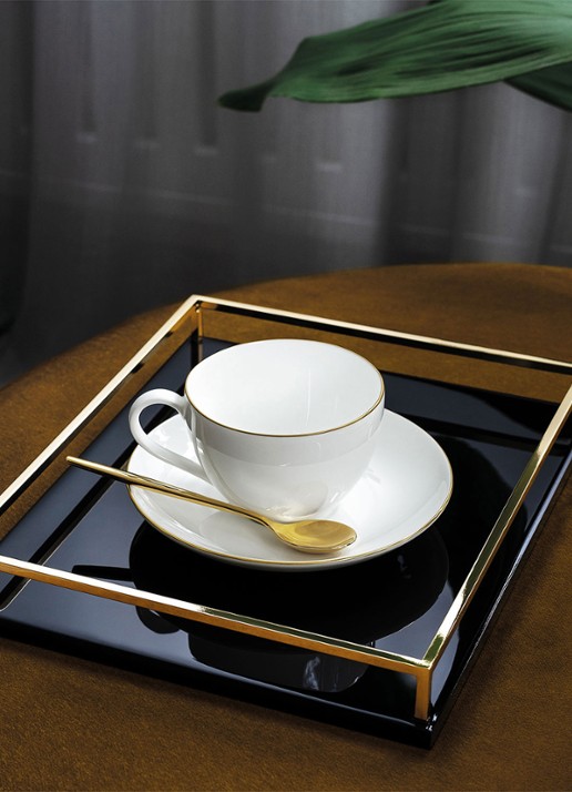 Villeroy & Boch Anmut Gold koffiekopje 20 cl - voorkant 3 gebroken wit