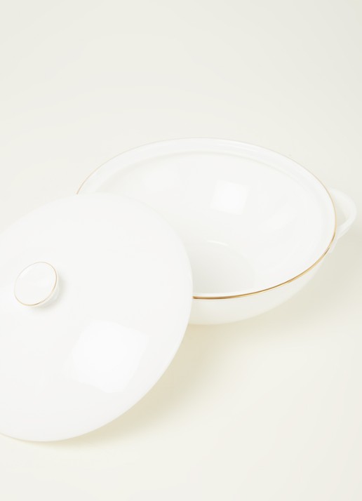 Villeroy & Boch Anmut Gold terrine met deksel 26 cm - detail gebroken wit